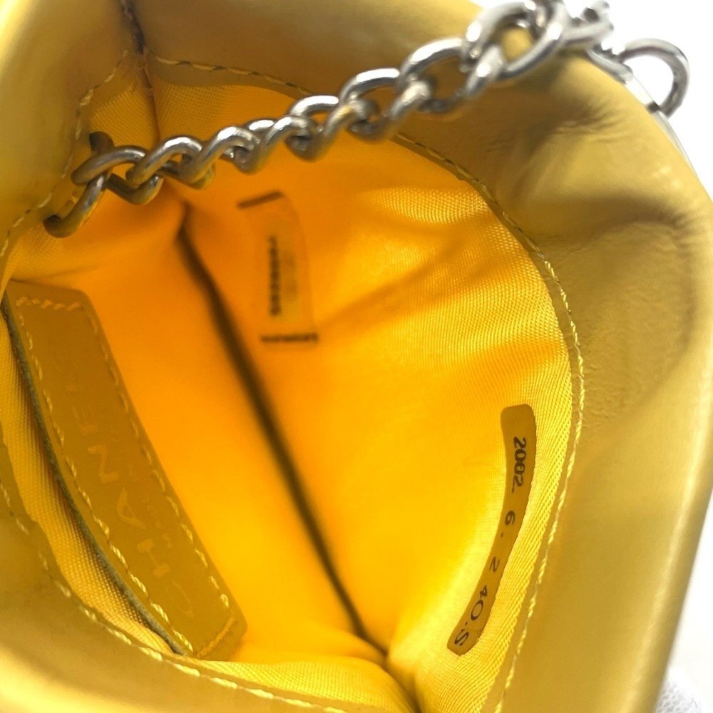 CHANEL Authentic Yellow Leather Logo Wallet - Picture 7 of 9